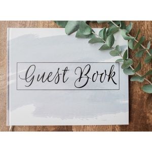New Dusty Blue blank wedding guest book Polaroid